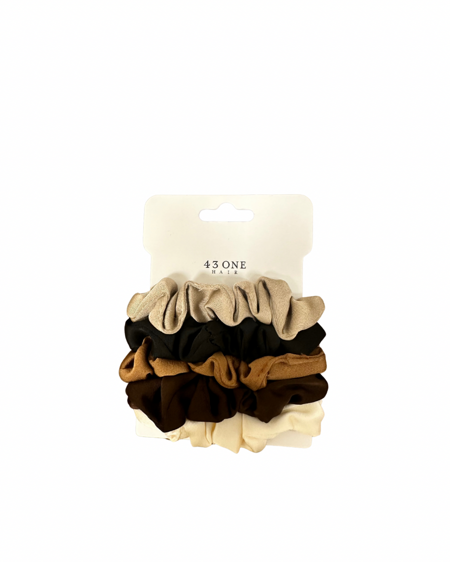 5 pack silk scrunchies